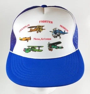 Vintage 80er Champlin Fighter Museum Mesa Arizona Snapback Trucker Mütze Flugzeuge - Bild 1 von 7