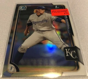 2015 Bowman Chrome Draft Baseball Ashe Russell Kansas City Royals Refractor #14 - Picture 1 of 2