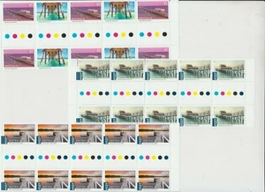 Stamps Australia 2017 famous jetties set 4 in 3 gutter strips of 10 MUH - Foto 1 di 1