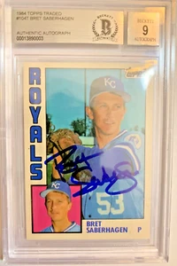1984 Topps Traded Bret Saberhagen Rookie BGS 9 #104T Mint - Picture 1 of 2