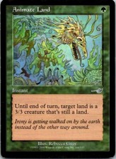 Animate Land Magic The Gathering Nemesis Card Light Play X1