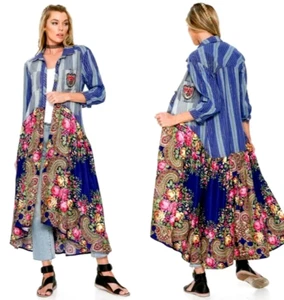 GORGEOUS! $215 ARATTA SILENT JOURNEY DUSTER MAXI SHIRT DRESS SIZE S - Picture 1 of 17