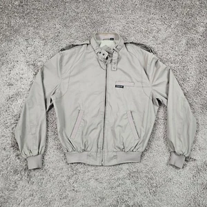 VINTAGE Members Only Jacket Mens 38 Gray Full Zip Iconic Full Zip Lined Bomber - Picture 1 of 12