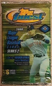 2000 Topps Finest Series 2 Factory Sealed Hobby Pack - Picture 1 of 2