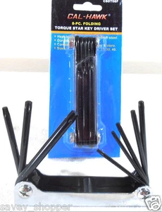 JUEGO DE CONTROLADORES DE LLAVES STAR/TORX PLEGABLE-8 PIEZAS. SIX POINT #9-40 - Imagen 1 de 1