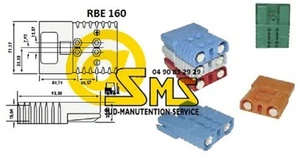 PRISE CONNECTEUR ROUGE 24V SBE RBE 160 RBE160 RBX SBX 175 BATTERIE CHARGEUR - Foto 1 di 2