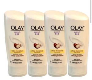 4 X OLAY Quench Ultra Moisture Body Lotion w/ Shea Butter Vitamins E & B3 8.4oz - Picture 1 of 1
