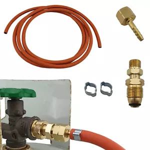 Camp Cooker Hose Extension Kit - 2700mm Hose with AUS Made Gas Bottle Adapter - Picture 1 of 11