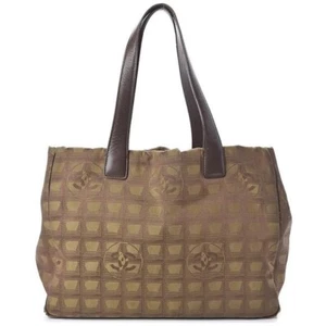 Chanel Schultertasche Damen braun CC Muster Doppelgriff Reißverschluss Taschen - Bild 1 von 12