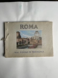 Roma 100 Tavole in Tricromia Enrico Verdesi Vintage Art Book Italy Photo Views - Foto 1 di 7