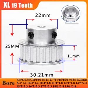 XL 19 dientes correa de distribución polea diámetro de rueda síncrono 4-20 mm para correa de 10 mm de ancho - Imagen 1 de 37
