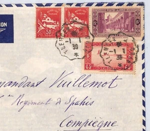 ALGERIA RAILWAY Transit AIR MAIL Cover *Tlemcen-Oran* 1939 SPAHIS Military YV250 - Picture 1 of 14