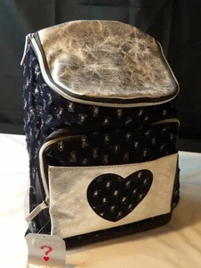 Youth Backpack What's ? Next in Black Sparkle Silver Design NWT - Picture 1 of 9