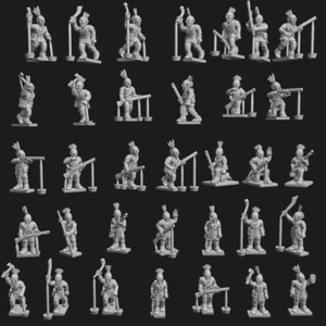 96x 6mm/1:300th AWI Woodland Indian Braves (Turner Miniatura - Imagen 1 de 2