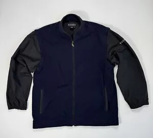 Footjoy Jacket Mens Medium Navy Fleece Full Zip Hybrid Golf Zip Off Sleeves - Picture 1 of 9