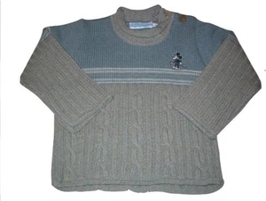 Donaldson Zopf-Strickpulli taubenblau-natur NEU Gr. 92 - Bild 1 von 1