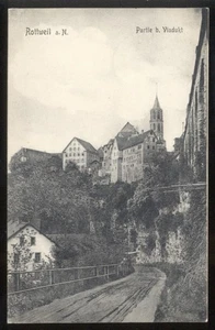 AK 57 ROTTWEIL a. NECKAR - PARTIE BEIM VIADUKT gel.1909 (280) - Bild 1 von 2