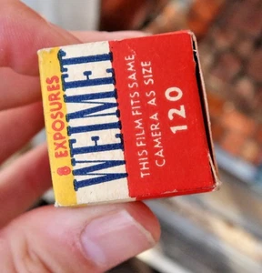 RARE Vintage Weimet NY High Speed Panchromatic Roll Film 8 Exposures Size 120 NR - Picture 1 of 5