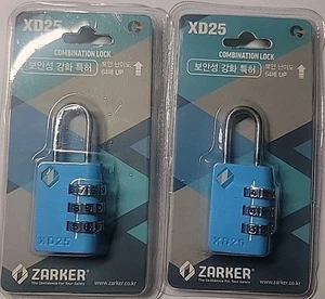 Zarker XD25 Zahlenschloss blau 2er Pack - Bild 1 von 4