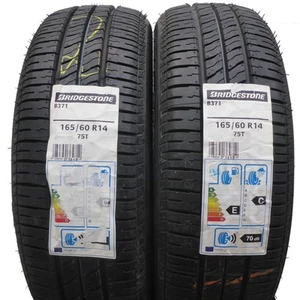 2 x BRIDGESTONE 165/60 R14 75T B371 Sommerreifen 2018 WIE NEU VOLL - Bild 1 von 6
