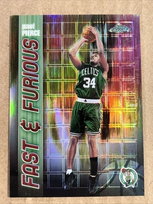Paul Pierce 2001-02 Topps Chrome Fast & Furious Refractor Insert SP Celtics - Image 1 of 2