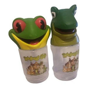 Rainforest Cafe Frog, Iguana Souvenir Cups 2 Different Cups No Straws - Picture 1 of 7