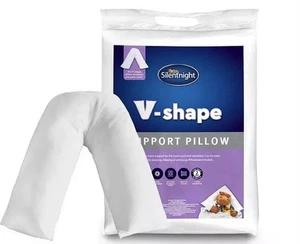 Silentnight V Shape Support Pillow Pregnancy Soft Back Neck Shoulder Orthopaedic - Picture 1 of 5