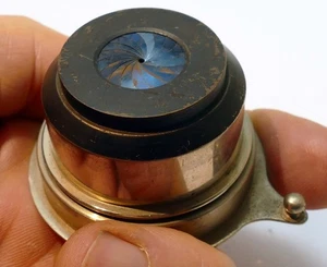 Antique Aperture bracket Part for Microscope brass dark field - Picture 1 of 10