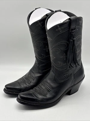 Botas Ariat Mujer Deertan Cuero Borla Negro 13670. Talla 8.5B Foto 1 de 4