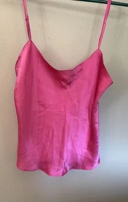 NWT VTG Fuchsia Victoria’s Secret Gold Label 90s 100% Silk Lingerie Camisole S - Image 1 of 4