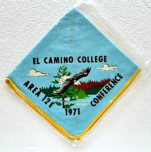 1971 NECKERCHIEF Area 12E Conference Hosted TAMET LODGE No.225 EL CAMINO COLLEGE - Picture 1 of 3