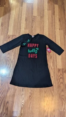 Nuevo Vestido Corto de Algodón para Casa de Muñecas Negro Rojo Verde Happy Holly Days Máscara Nuevo con Etiquetas S Foto 1 de 2