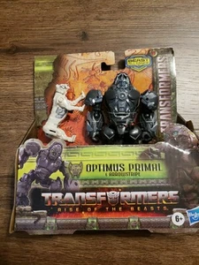 Transformers Rise of the Beasts Optimus Primal & Arrowstripe Beast Alliance nuovo - Foto 1 di 2