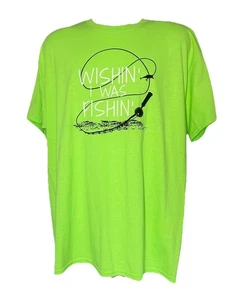 Branded Apparel Wish I Was Fishing T-Shirt - Picture 1 of 3
