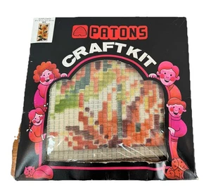 Patons Craft Kit Sunflowers 1978 Unused Vintage Rug Cushion Wall Hanging Wool - Picture 1 of 20