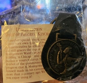 Montgomery Ward Advertising Keychain Spirit Of Progress In Packaging  - Picture 1 of 1
