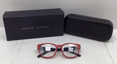 Óculos Polo Prep Ralph Lauren infantil com lentes demo vermelho e azul tamanho 45 - Imagem 1 de 4