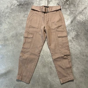 Banana Republic Jeans Damen Größe 00 High Rise Tapered Utility Iced Latte Denim - Bild 1 von 11