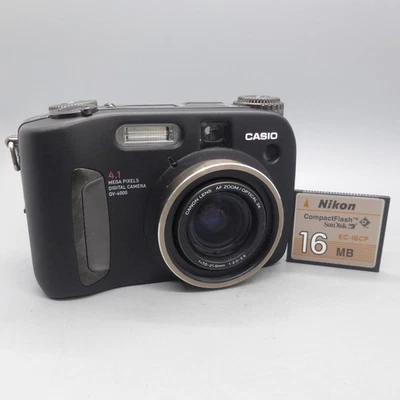 Casio Digital Camera QV-4000 4.1MP Black Tested - Image 1 of 4
