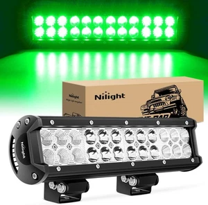 Nilight LED Light Bar 12 Inch 72W Spot Flood Combo Green Beam Off Road  - Bild 1 von 8