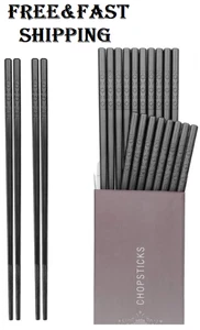 10 pares de palillos de fibra de vidrio - palillos reutilizables aptos para lavavajillas, 9 1/2 pulgadas - Imagen 1 de 7