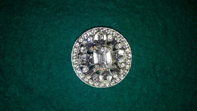 Strass-Anhänger, rund, weiß - Bild 1 von 4