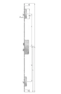 KFV Türverschluss Mehrfachverriegelung BS 2500 35/92/8 U24 B001 5492894 - Bild 1 von 3