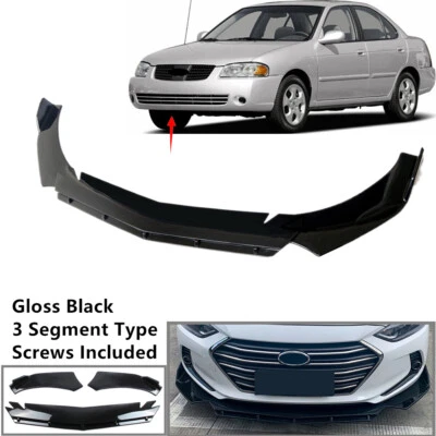 Add-on Universal Fit For Nissan Sentra 2000-06 Front Bumper Lip Spoiler Splitter Foto 1 de 4