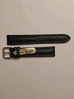 Nuevo DI MODELL Sherpa 18mm Correa Cuero Crocograno Negro Hecho en Alemania 18x16 Foto 1 de 4