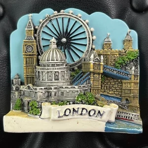 UNITED KINGDOM🇬🇧RESIN FRIDGE MAGNET✅LONDON MAIN ARCHITECTURE SIGHTS SOUVENIR🎗 - Picture 1 of 4