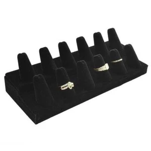 Schwarz Samt Schmuck Ring Display Ständer Organizer Halter Ring Display ~ 6 Stile - Bild 1 von 21