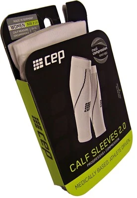 CEP Women's 20-30 Compression Calf Sleeves 2.0 Size 2 - White Unused - NOS - Image 1 of 4