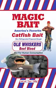 Magic Bait’s Ole Whiskers carne sangre bagre cebo 2 paquetes - Imagen 1 de 1