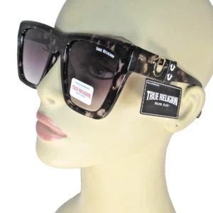 TRUE RELIGION Oversized Translucent Tortoise Shell Sunglasses TR57230-1EWB-GS - Picture 1 of 9